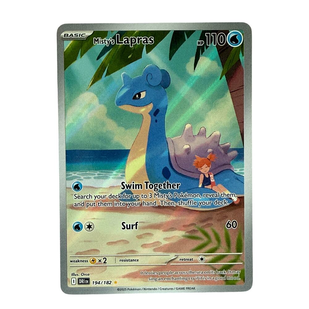 Pokémon TCG Misty's Lapras 194/182 Destined Rivals Illustration Rare Holo NM-MT